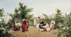 The First Step by German Alvarez Algeciras Oil Painting