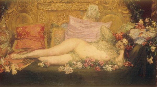 Baroque Nude  by German Gedovius - Hand-Painted Oil Painting Reproduction