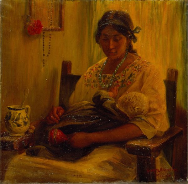 Woman from Tehuantepec  by German Gedovius - Hand-Painted Oil Painting Reproduction