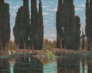 Der Zypressenteich in der Villa Falconieri by Gerolamo Cairati Oil Painting
