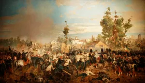 La Bataille de Magenta by Gerolamo Induno Oil Painting