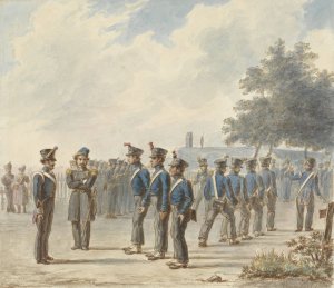 Plattelandsschutterij, 1830 by Gerret Jasink Van De Poll Oil Painting