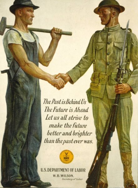 The past is behind us, the future is ahead. Let us all strive to make the future better and brighter than the past ever was  by Gerrit A. Beneker - Hand-Painted Oil Painting Reproduction