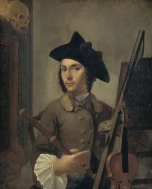 Self-Portrait by Gerrit Backhuijzen Oil Painting