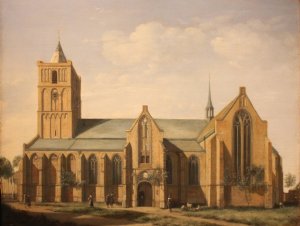 The Church of Noordwijk by Gerrit Berckheyde Oil Painting