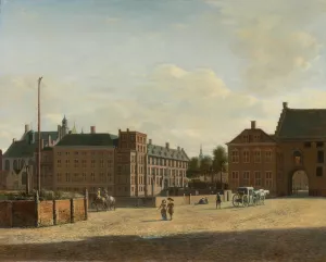The Plaats With The Binnenhof And The Gevangenpoort, The Hague by Gerrit Berckheyde Oil Painting