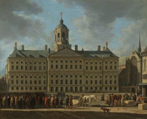 The Town Hall on Dam Square, Amsterdam by Gerrit Berckheyde Oil Painting