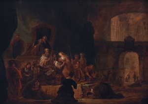 Jephta's Daughter Being Led to the Altar by Gerrit De Wet Oil Painting