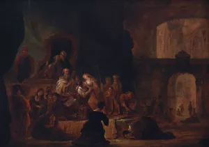 Jephta's Daughter Being Led to the Altar Oil painting by Gerrit De Wet