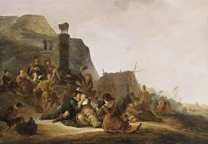 The Adoration of the Golden Calf painting by Gerrit De Wet