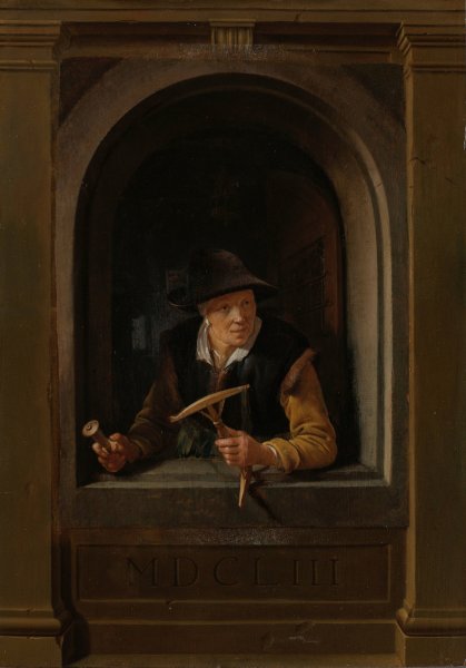 A Fisherman's Wife  by Gerrit Dou - Hand-Painted Oil Painting Reproduction