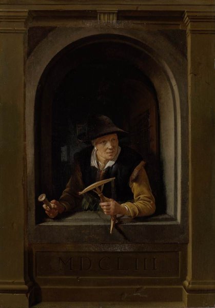Main Product Photo of A Fisherman's Wife Painting by Gerrit Dou