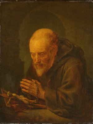 A Hermit in Prayer by Gerrit Dou Oil Painting