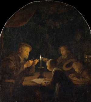 An Evening School by Gerrit Dou Oil Painting