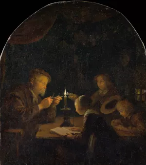 An Evening School by Gerrit Dou Oil Painting