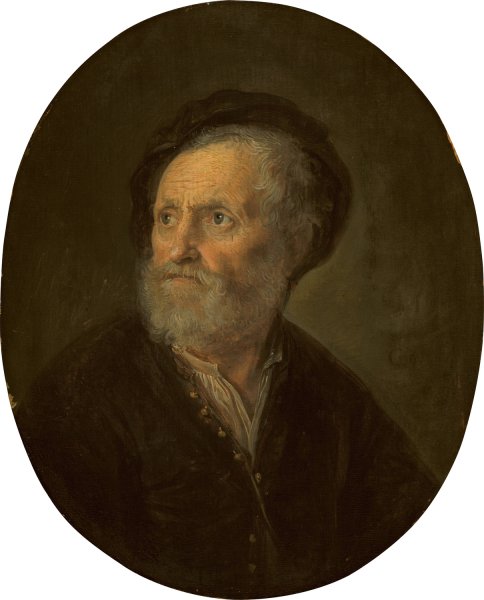 Bust of a Bearded Man  by Gerrit Dou - Hand-Painted Oil Painting Reproduction