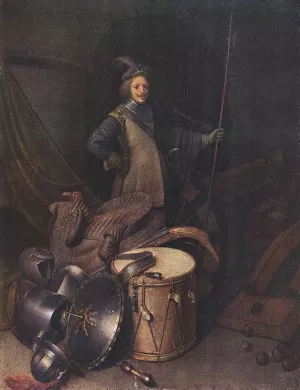 Officer of the Marksman Society in Leiden by Gerrit Dou Oil Painting
