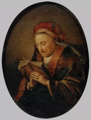 Old Woman Praying painting by Gerrit Dou