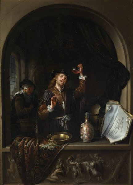 The Doctor  by Gerrit Dou - Hand-Painted Oil Painting Reproduction