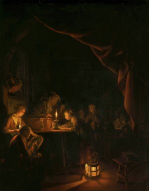 The Night School by Gerrit Dou Oil Painting
