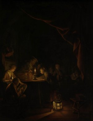 The Night School by Gerrit Dou Oil Painting
