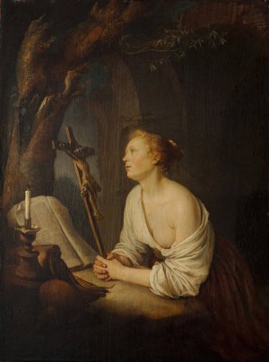 The Penitent Magdalen by Gerrit Dou Oil Painting