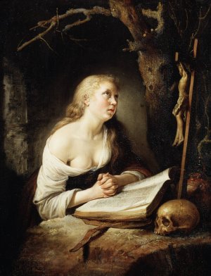 The Penitent Magdalen by Gerrit Dou Oil Painting