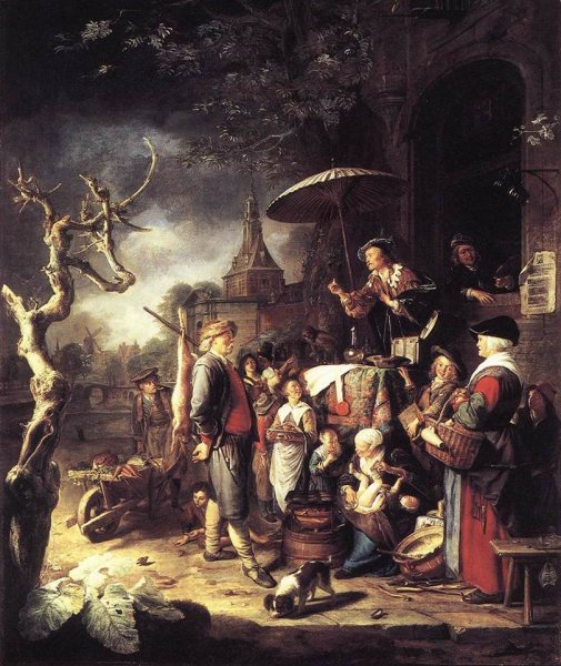Main Product Photo of The Quack Painting by Gerrit Dou