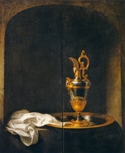 Main Product Photo of The Silver Ewer Painting by Gerrit Dou