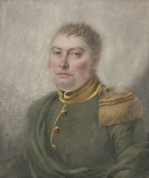 Portret van E.W.G. Bagelaar by Gerrit Jacobus Geusendam Oil Painting