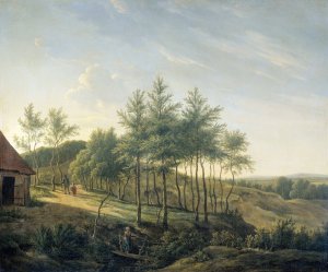 Hilly Landscape by Gerrit Jan Michaelis Oil Painting