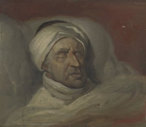 Mr. Willem Bilderdijk na zijn dood by Gerrit Jan Michaelis Oil Painting
