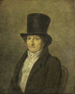 Portrait of Jean Bernard, Art Collector and Painter in Amsterdam by Gerrit Jan Michaelis Oil Painting