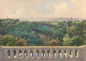 Boschbeek and Groenendaal; View from Turret towards Alsmeer and Haarlemmesmeer by Gerrit Jan Schouten Oil Painting