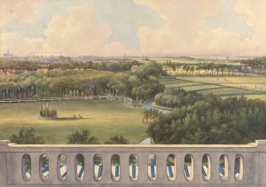 Boschbeek and Groenendaal; View from Turret towards Haarlem and Zaandam by Gerrit Jan Schouten Oil Painting