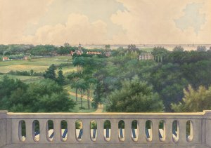 Boschbeek and Groenendaal; View from Turret towards Kamerlaan, Heernstede and Amsterdam by Gerrit Jan Schouten Oil Painting