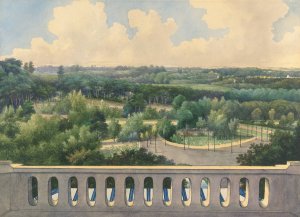 Boschbeek and Groenendaal; View from Turret towards Lissse, Leidsche Vaart and the Sea by Gerrit Jan Schouten Oil Painting