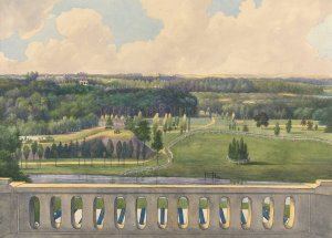 Boschbeek and Groenendaal; View from Turret towards the Dunes and Spenrode by Gerrit Jan Schouten Oil Painting