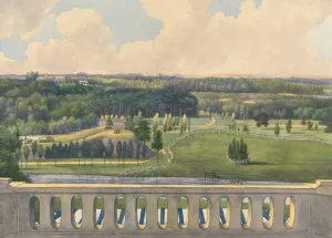 Boschbeek and Groenendaal; View from Turret towards the Dunes and Spenrode by Gerrit Jan Schouten Oil Painting