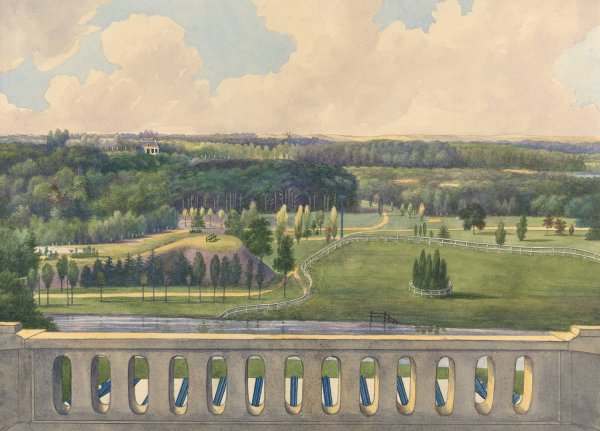 Boschbeek and Groenendaal; View from Turret towards the Dunes and Spenrode by Gerrit Jan Schouten - Hand-Painted Oil Painting Reproduction