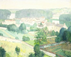 The Village of Sannois by Gerrit Van Blaaderen Oil Painting