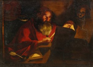 Saint Jerome by Gerrit Van Honthorst (Follower) Oil Painting