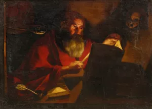 Saint Jerome by Gerrit Van Honthorst (Follower) Oil Painting