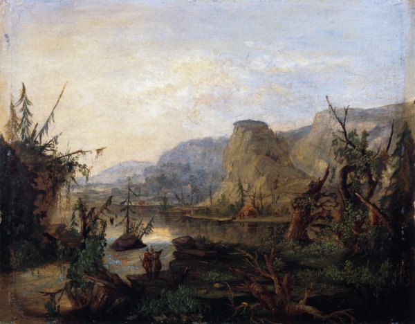 Main Product Photo of Carp River, Lake Superior Painting by Gerrit Van Honthorst