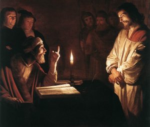 Christ before the High Priest Detail by Gerrit Van Honthorst Oil Painting