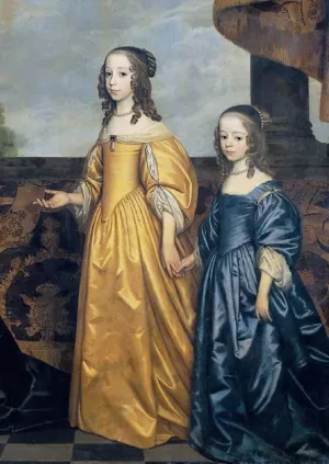 Frederick Henry, Prince of Orange, with His Wife and Daughters by Gerrit Van Honthorst - Oil Painting Reproduction