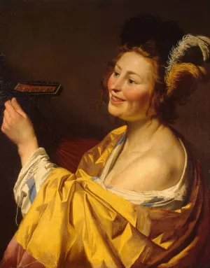 Lute Player painting by Gerrit Van Honthorst