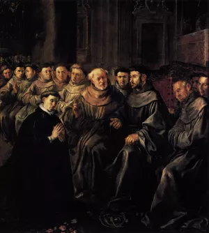 St Bonaventure Enters the Franciscan Order by Gerrit Van Honthorst - Oil Painting Reproduction