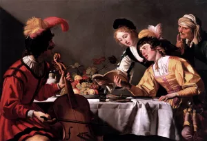The Concert by Gerrit Van Honthorst - Oil Painting Reproduction