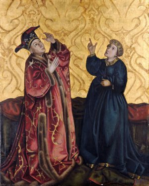 Emperor Augustus and the Tiburtine Sibyl by Gertrud Bock-Schnirlin Oil Painting